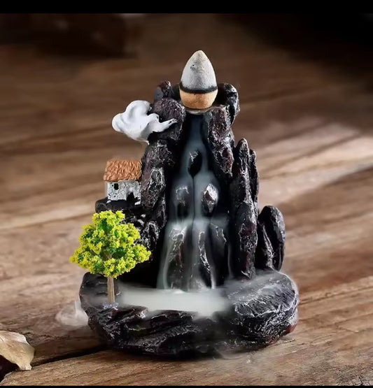 Zen Backflow Incense Fountain - Aromatherapy Waterfall Burner
