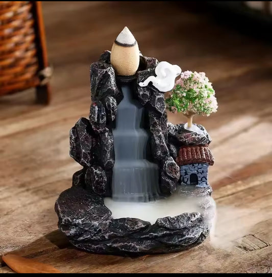 Zen Backflow Incense Fountain - Aromatherapy Waterfall Burner